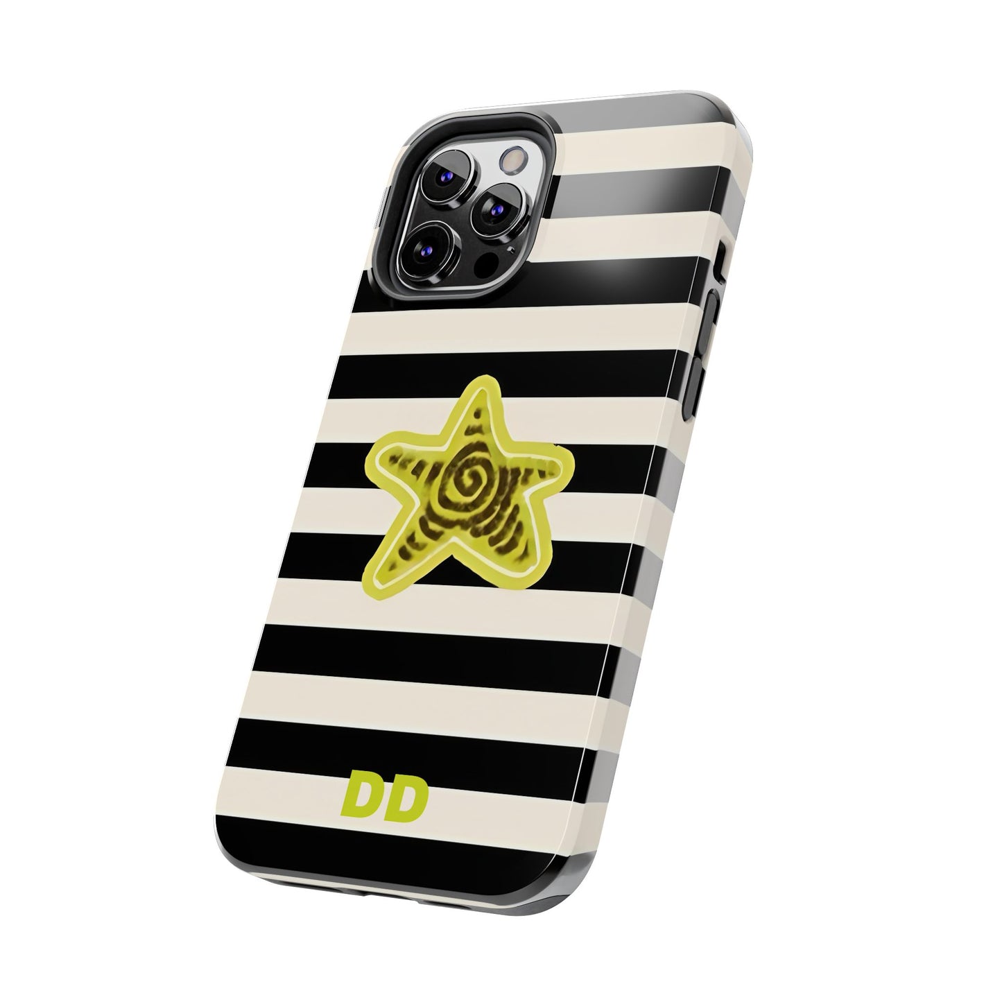 Striped Lime Star Phone Case