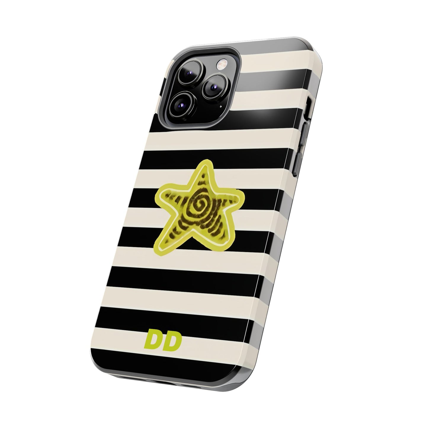 Striped Lime Star Phone Case