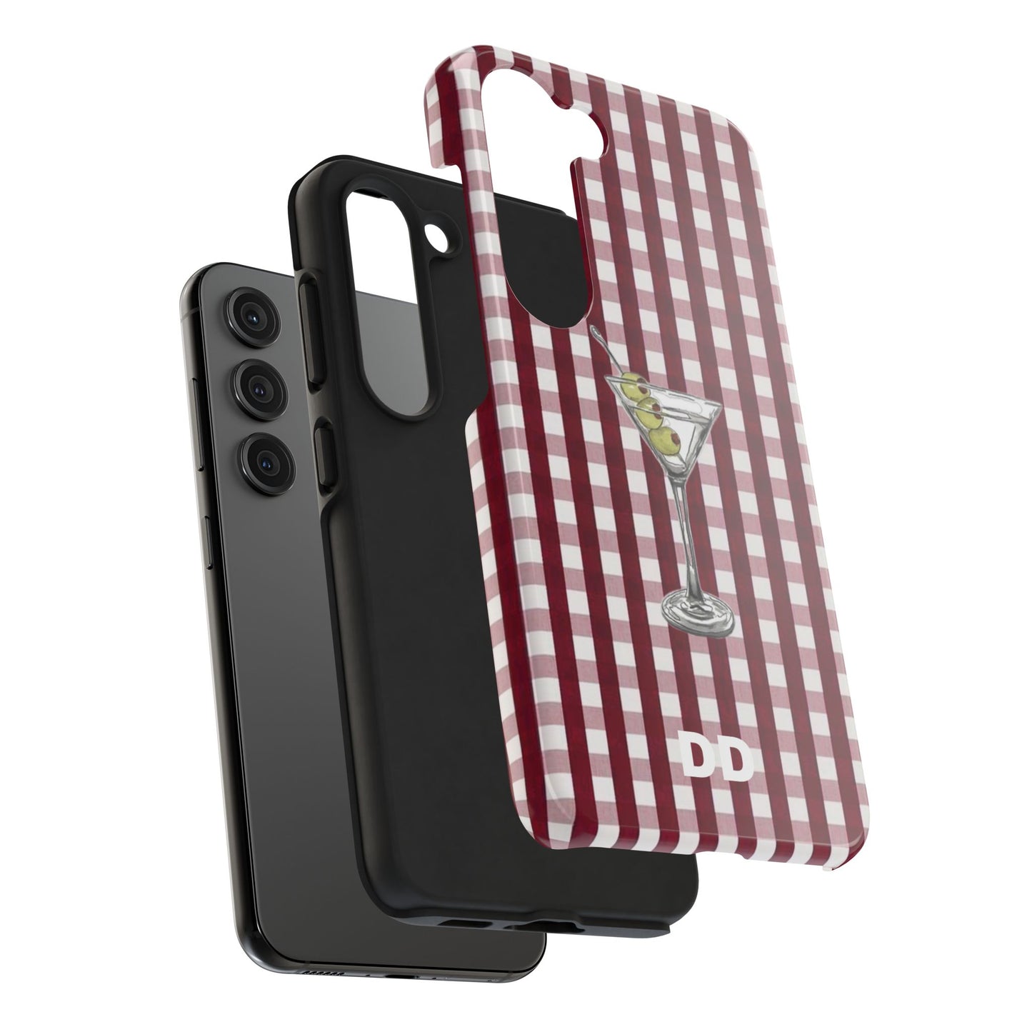 Martini Phone Case in Cherry Red Checker