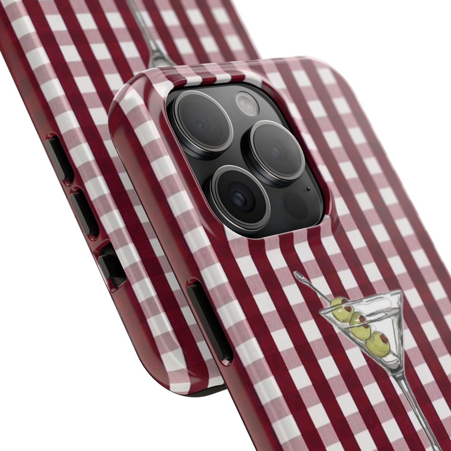 Martini Phone Case in Cherry Red Checker