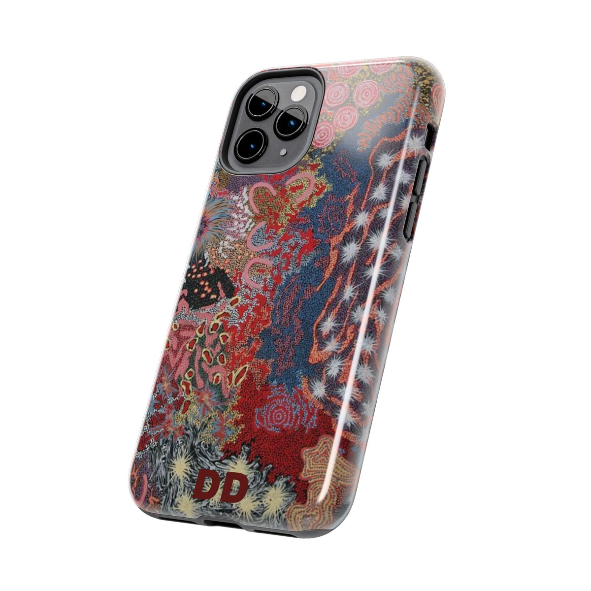 Mosaic Patchwork Phone Case — Multicolour Rainbow Geometric Mosaic Design, view 13 — MagSafe Compatible | Digital Divas