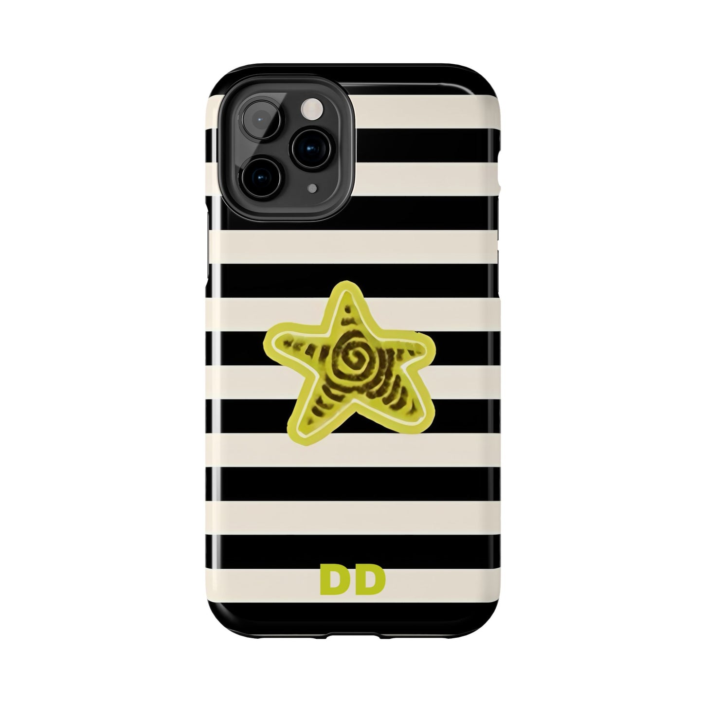 Striped Lime Star Phone Case