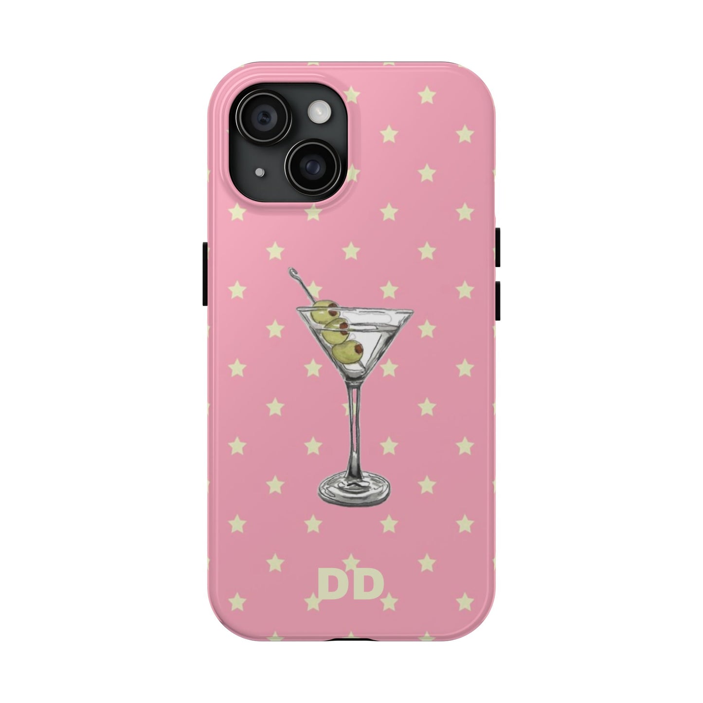 Martini Phone Case in Pink & Crème Stars