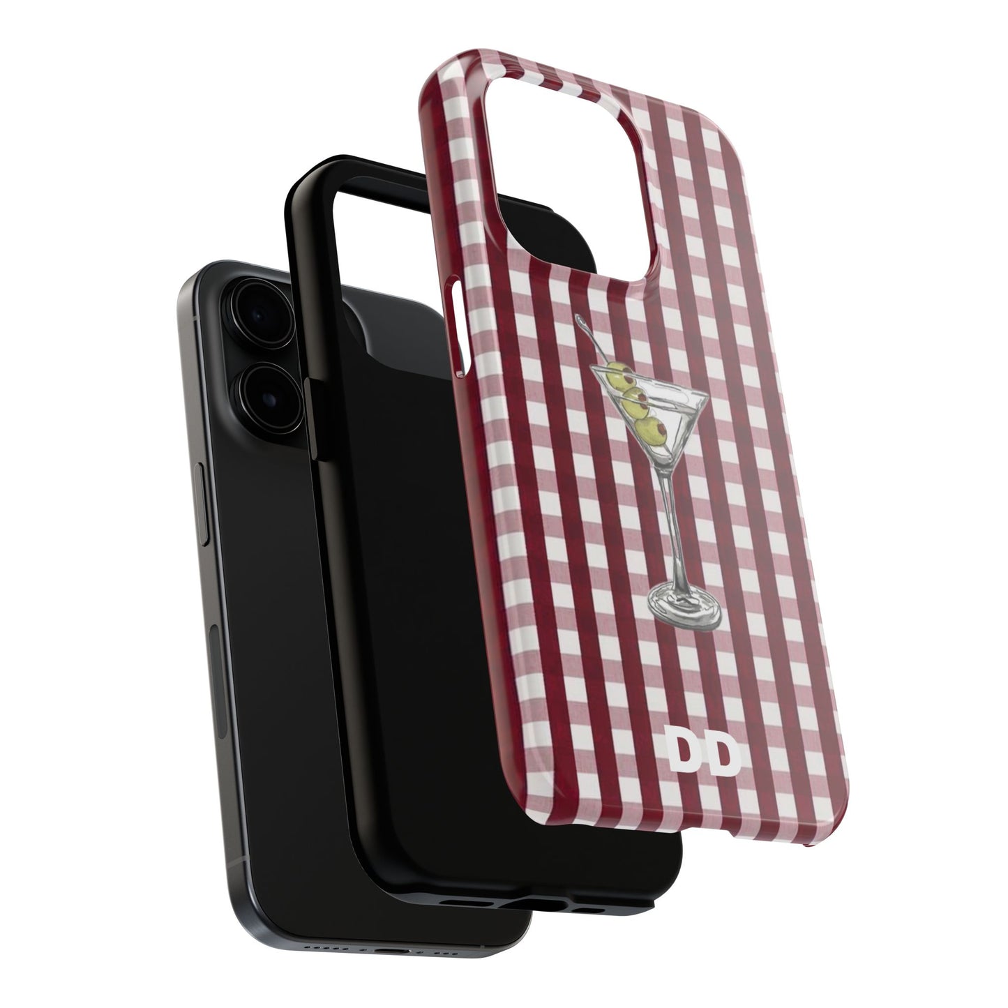 Martini Phone Case in Cherry Red Checker