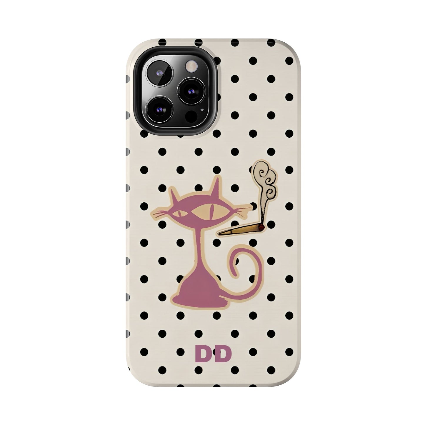 White Le Cat Phone Case