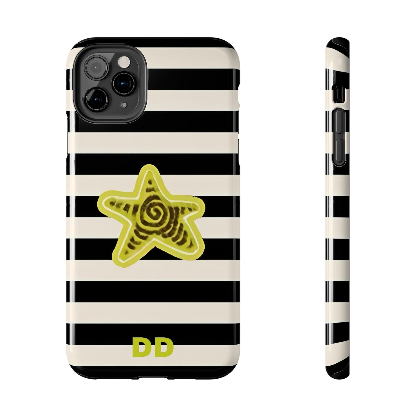 Striped Lime Star Phone Case