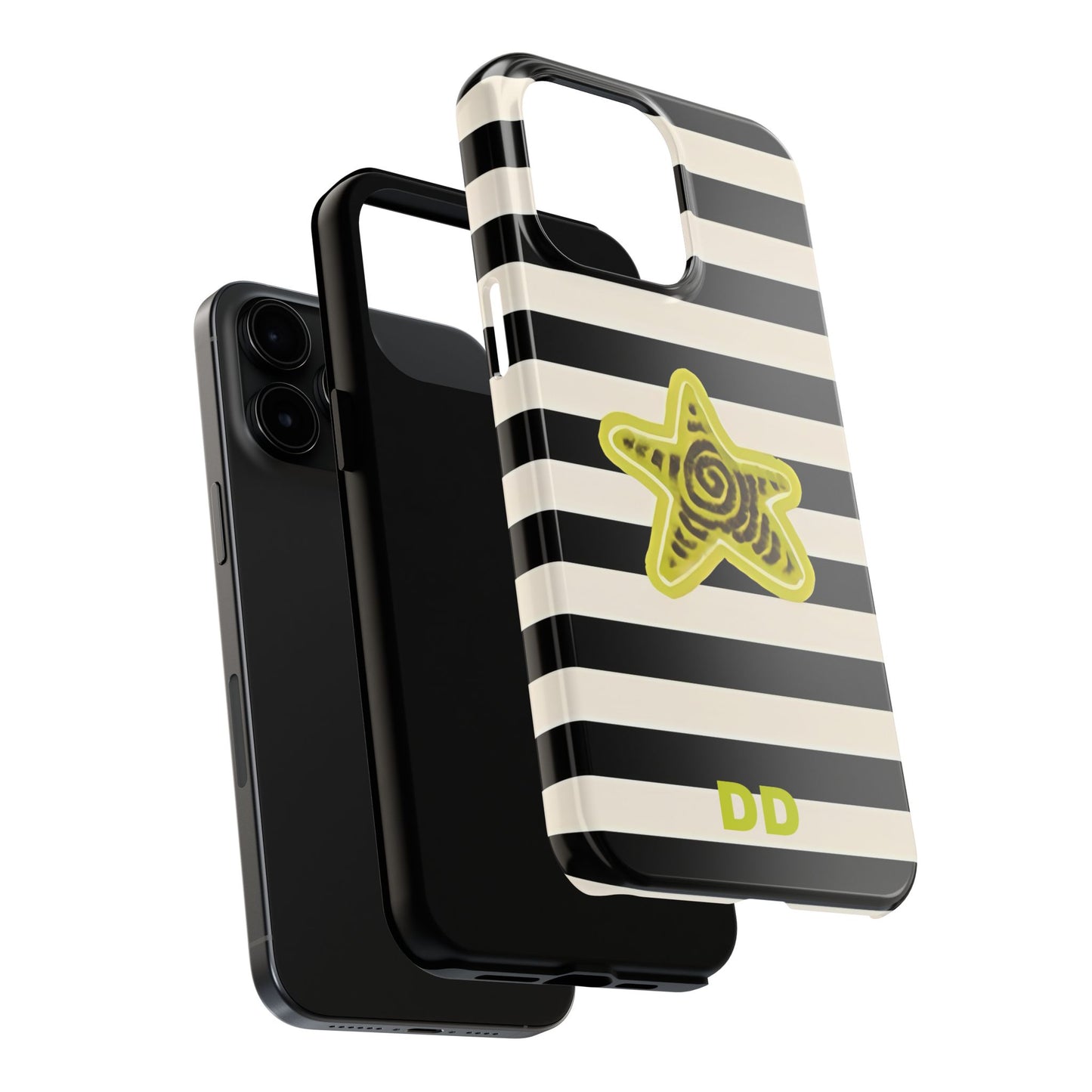 Striped Lime Star Phone Case