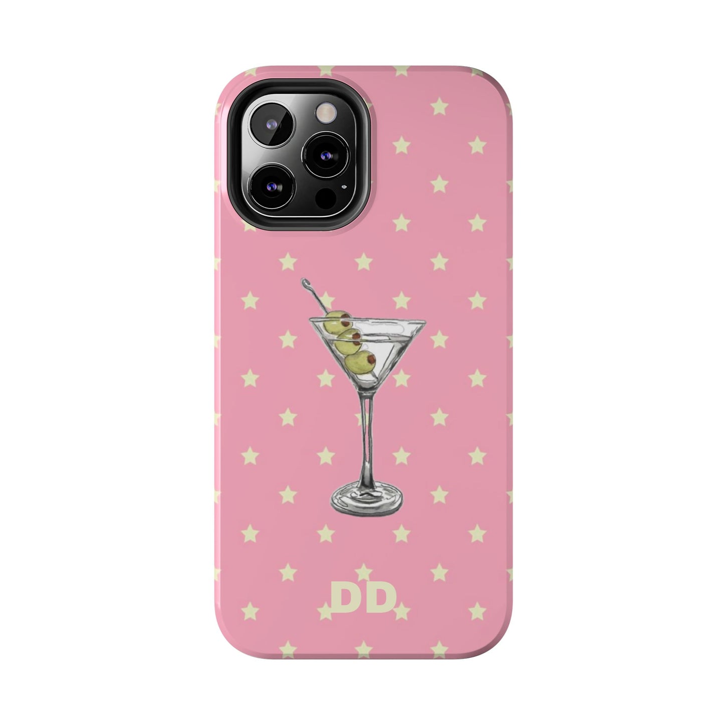 Martini Phone Case in Pink & Crème Stars