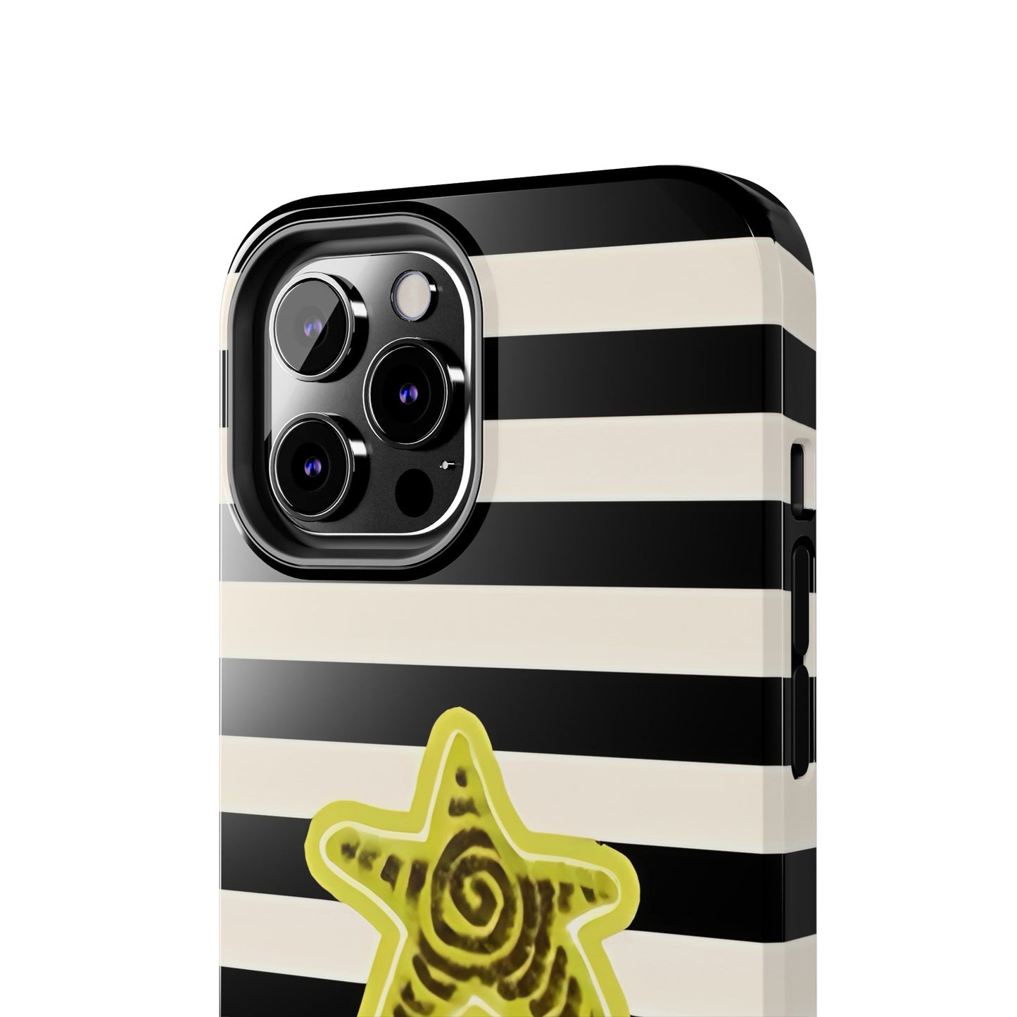 Striped Lime Star Phone Case