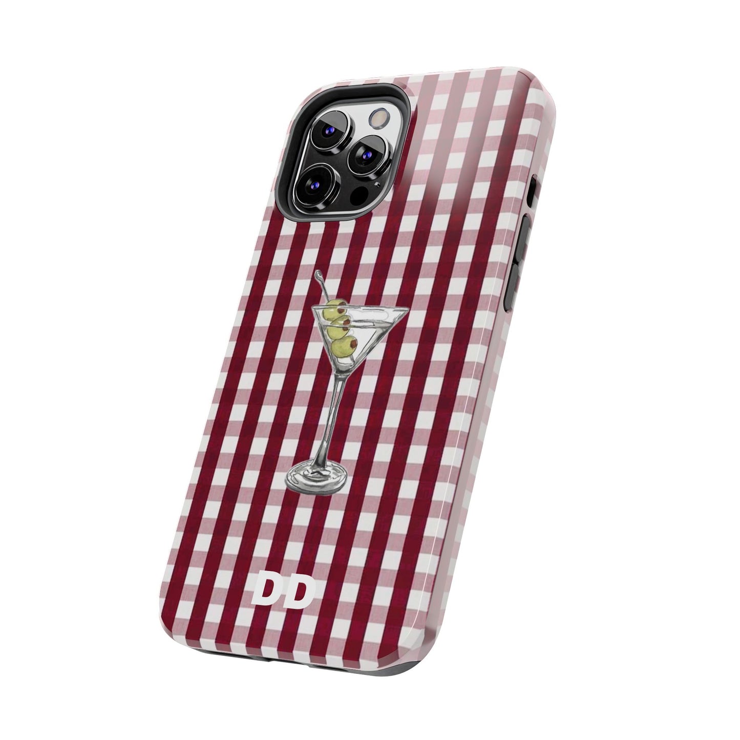 Martini Phone Case in Cherry Red Checker