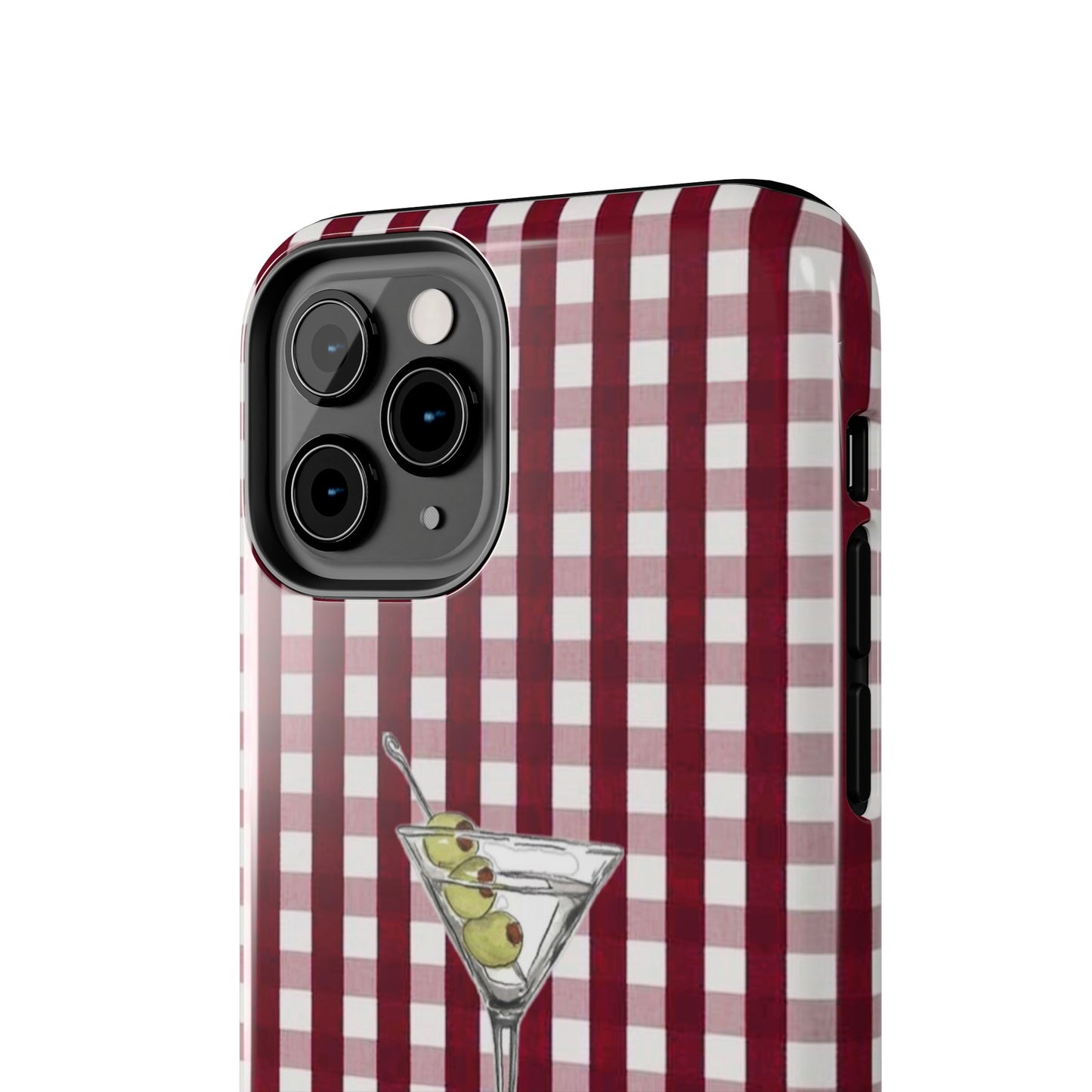 Martini Phone Case in Cherry Red Checker