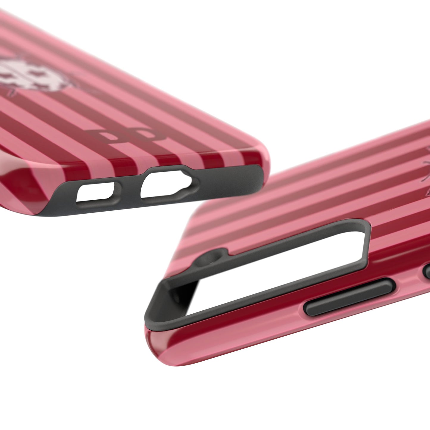 Ladybug Phone Case in Red & Pink Stripe