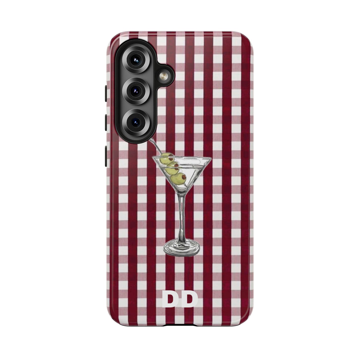 Martini Phone Case in Cherry Red Checker