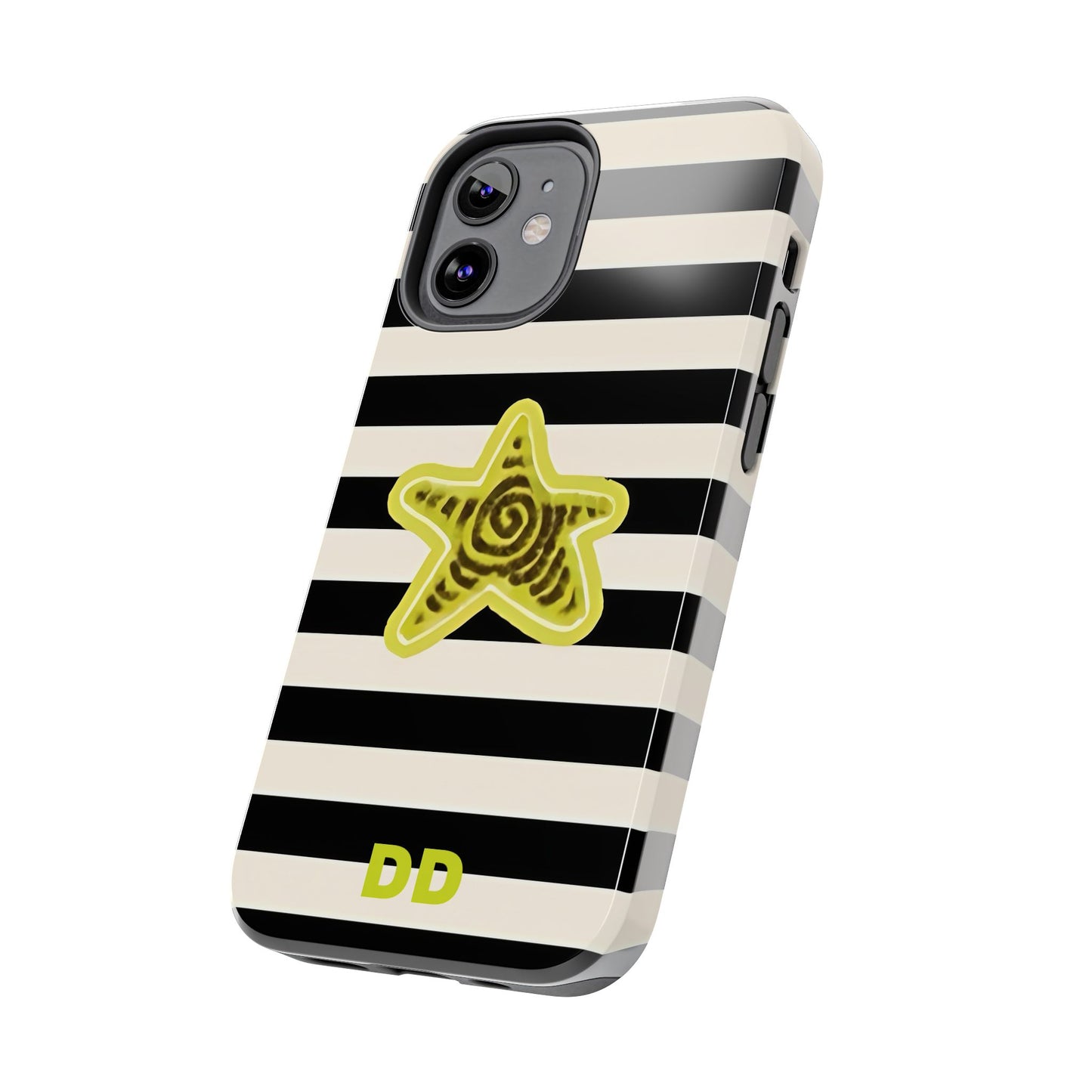 Striped Lime Star Phone Case