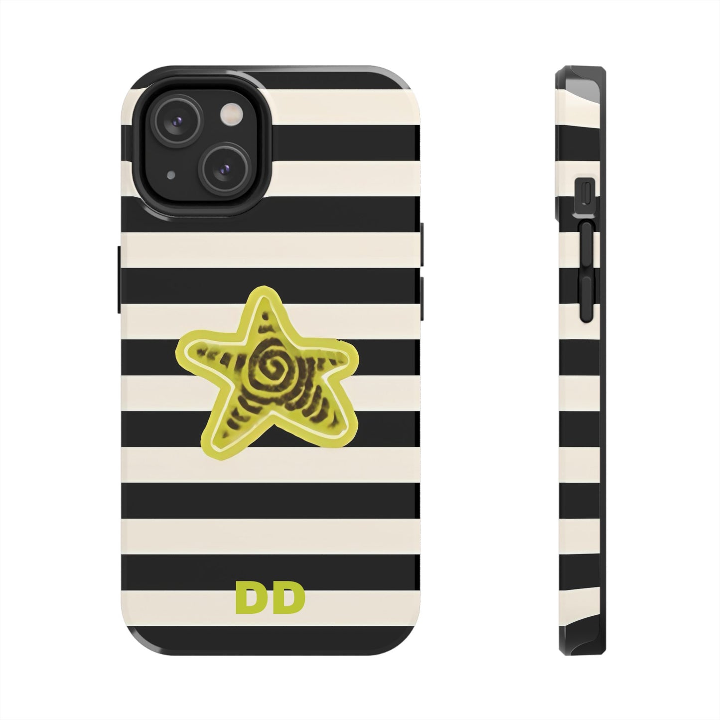 Striped Lime Star Phone Case