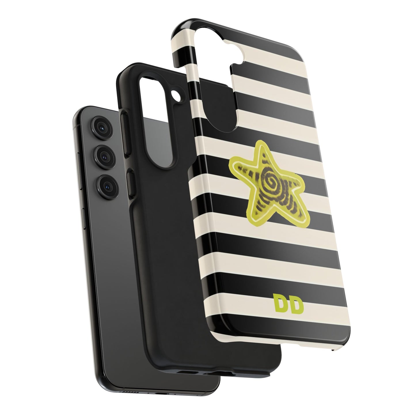 Striped Lime Star Phone Case