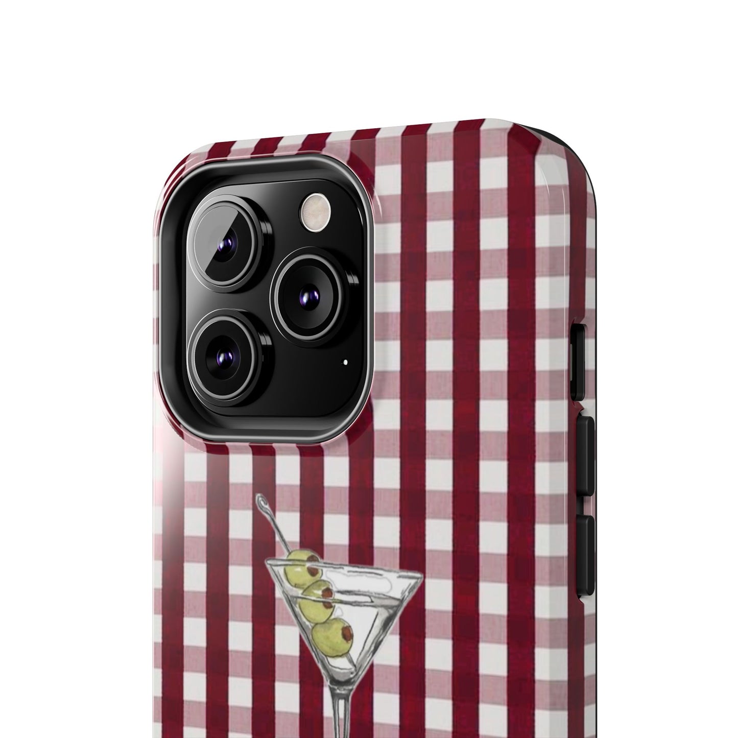Martini Phone Case in Cherry Red Checker