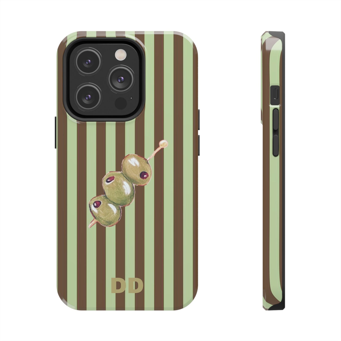 Olive Phone Case in Mint & Chip