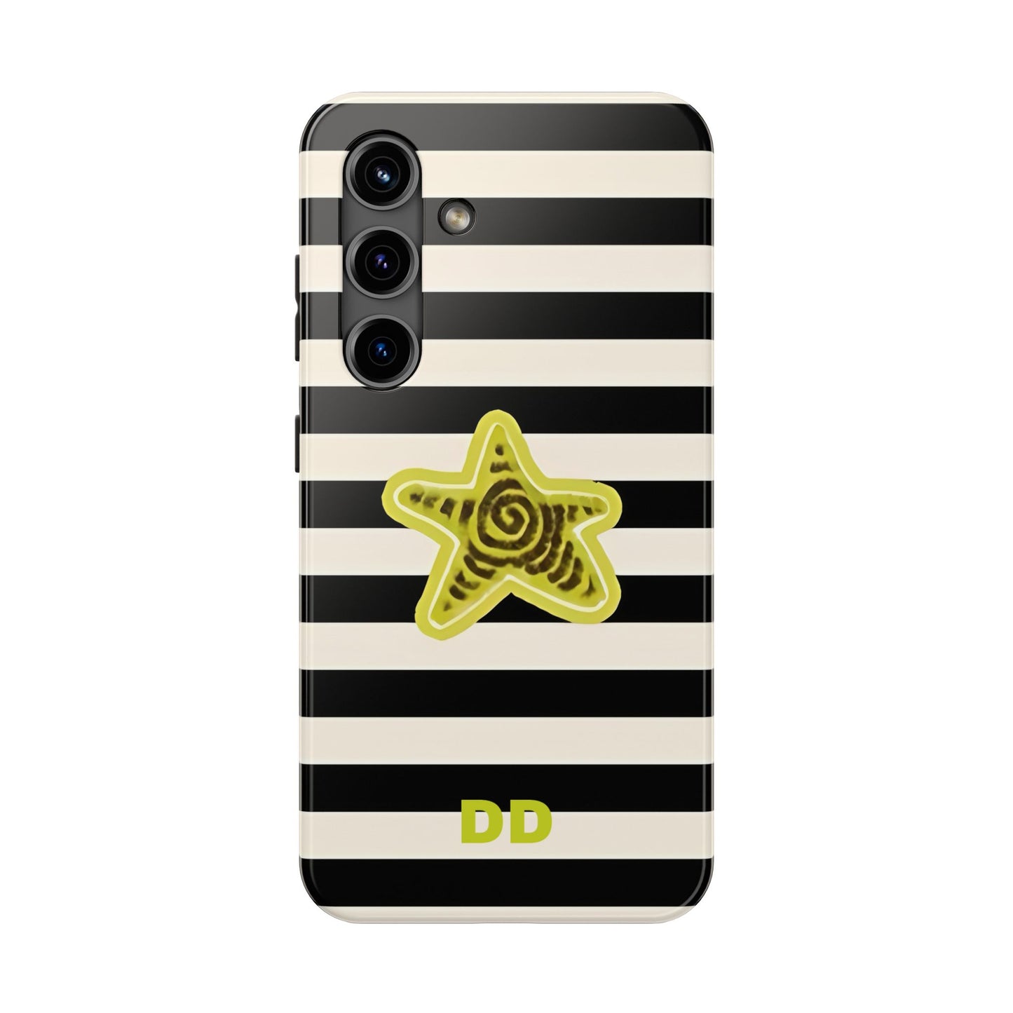 Striped Lime Star Phone Case