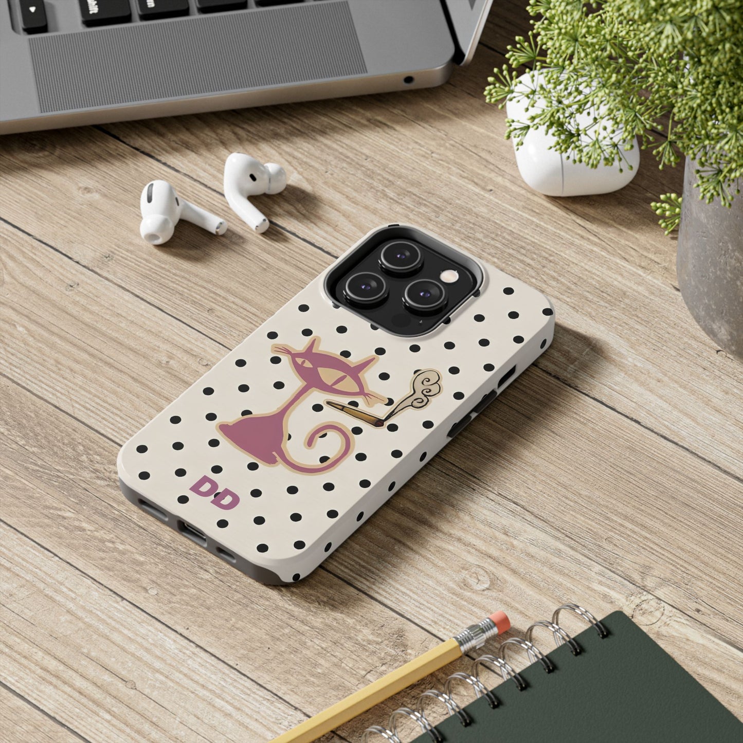 White Le Cat Phone Case