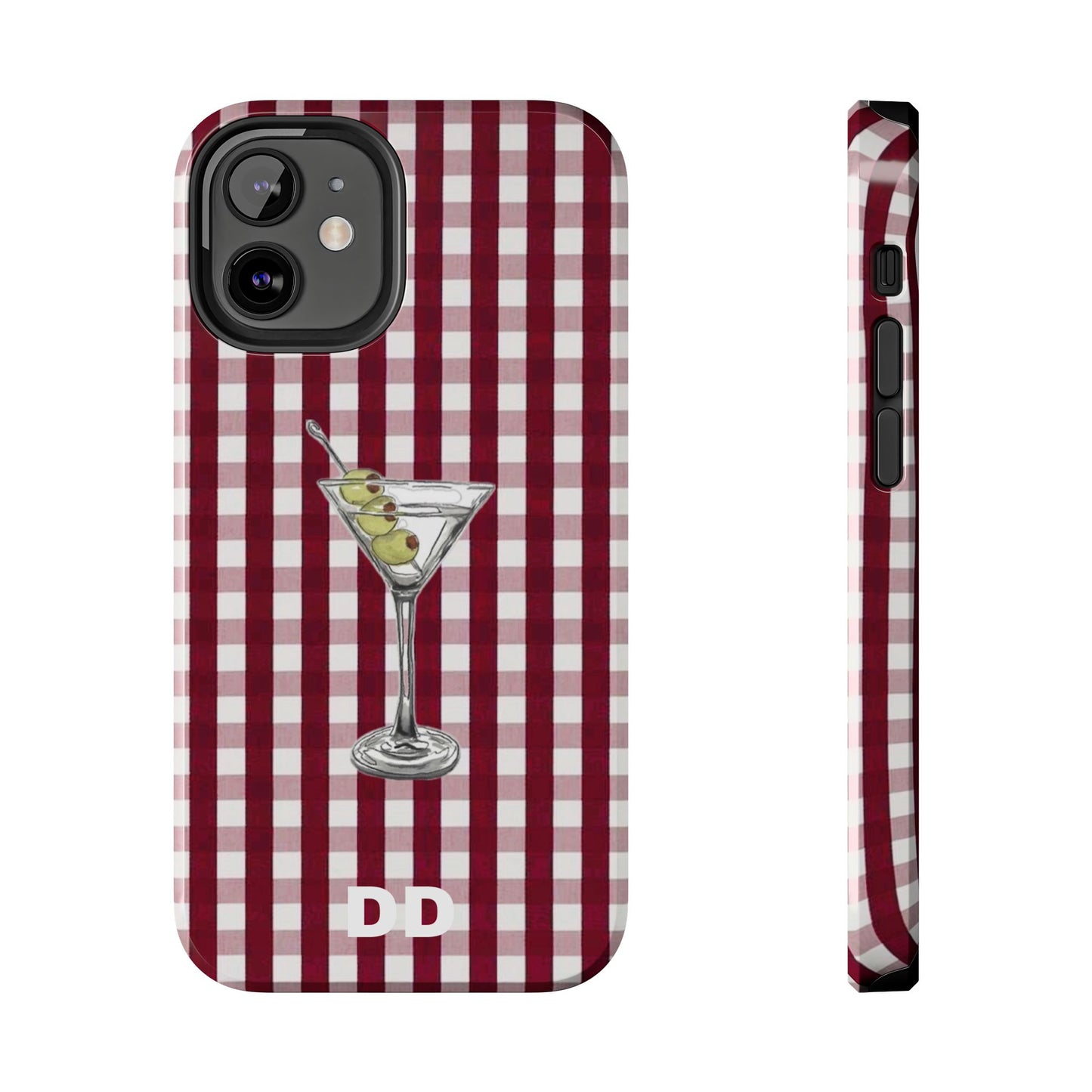 Martini Phone Case in Cherry Red Checker