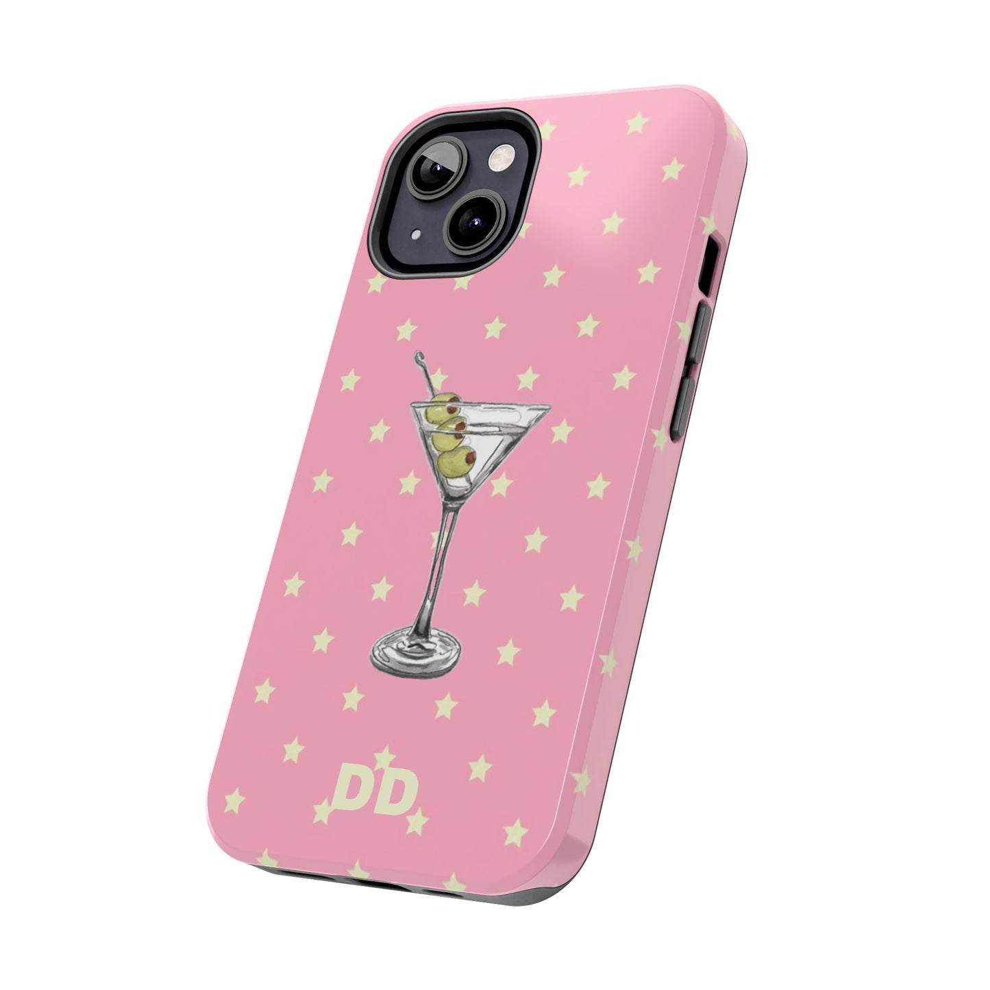 Martini Phone Case in Pink & Crème Stars