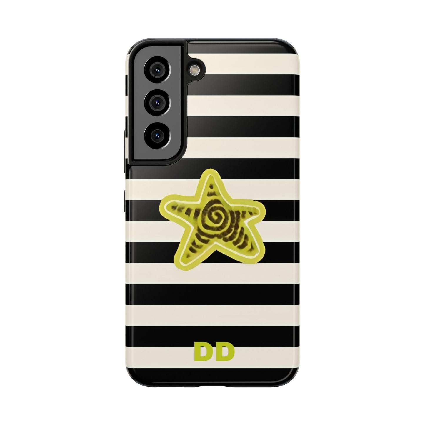 Striped Lime Star Phone Case