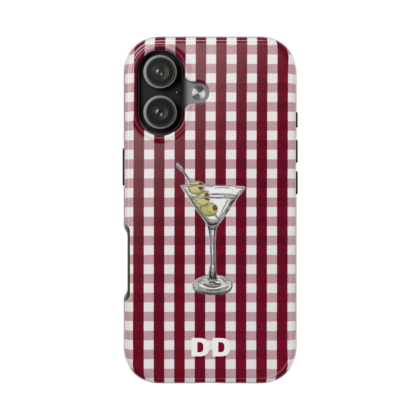 Martini Phone Case in Cherry Red Checker