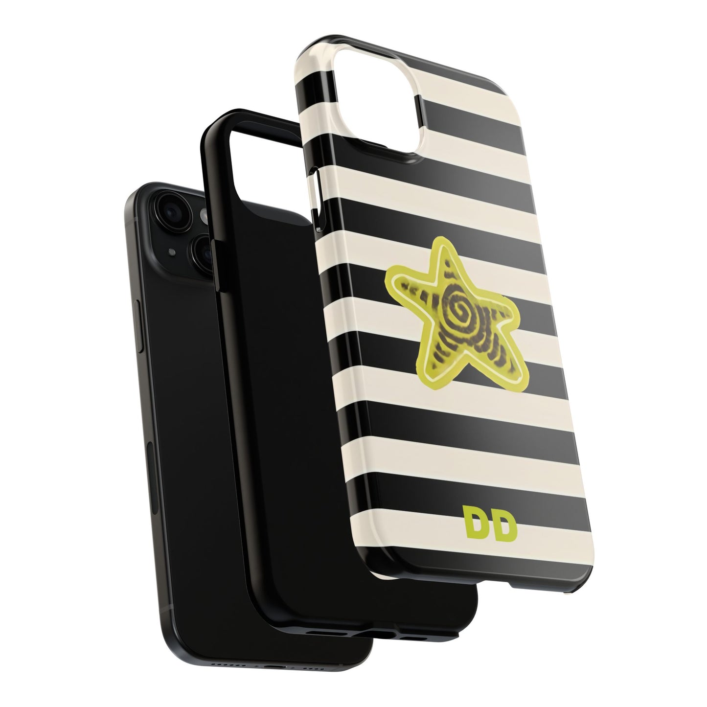 Striped Lime Star Phone Case