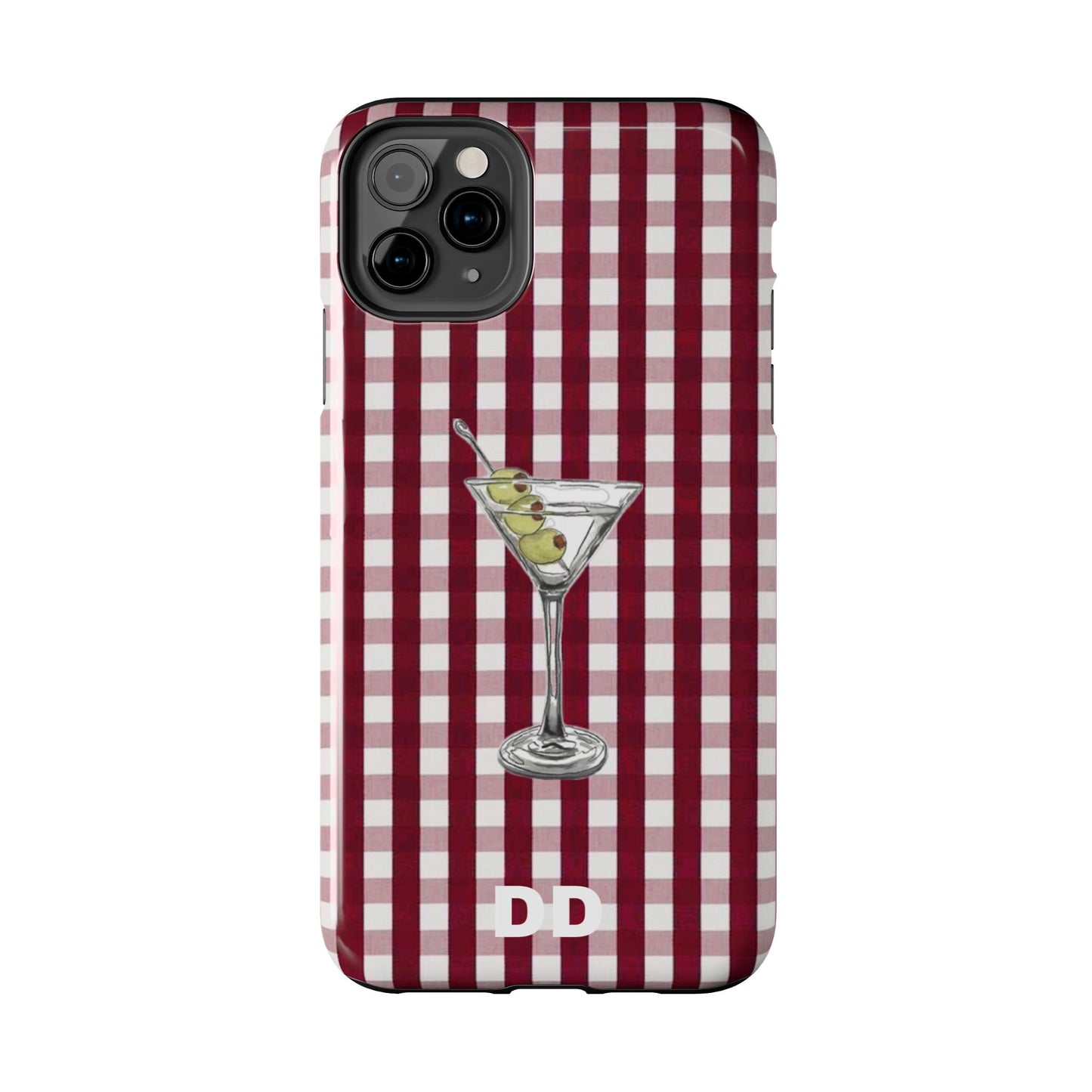 Martini Phone Case in Cherry Red Checker