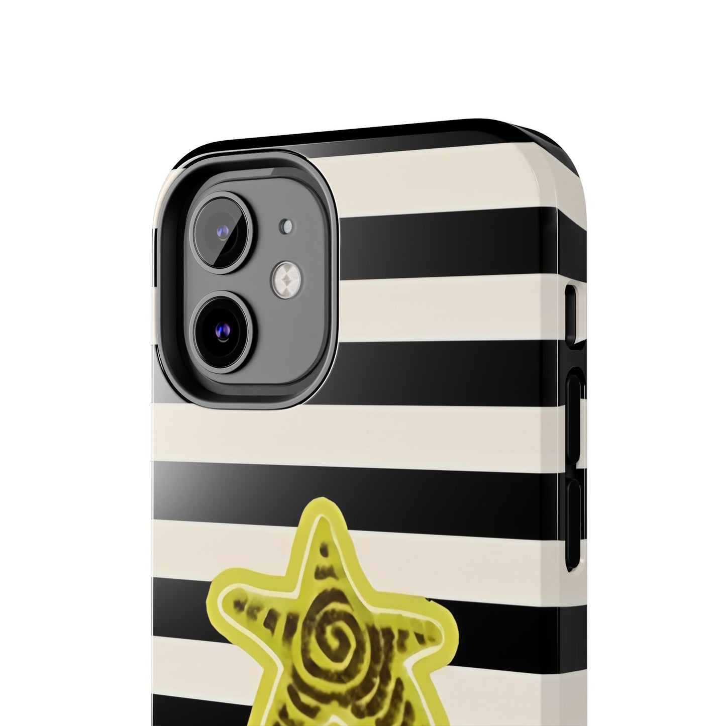 Striped Lime Star Phone Case