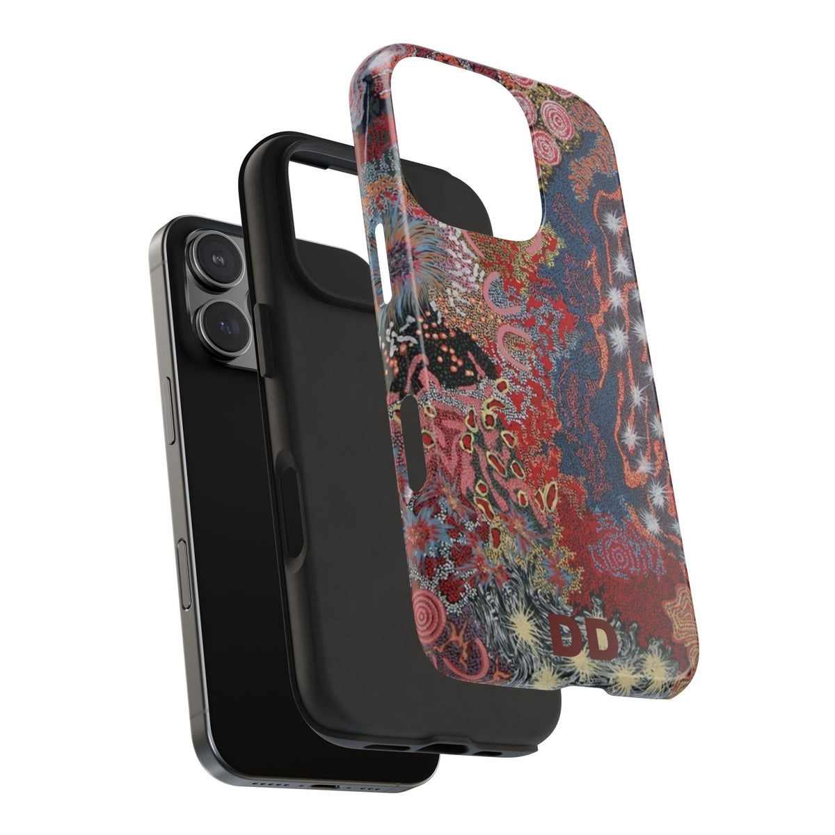 Mosaic Patchwork Phone Case — Multicolour Rainbow Geometric Mosaic Design, view 65 — MagSafe Compatible | Digital Divas
