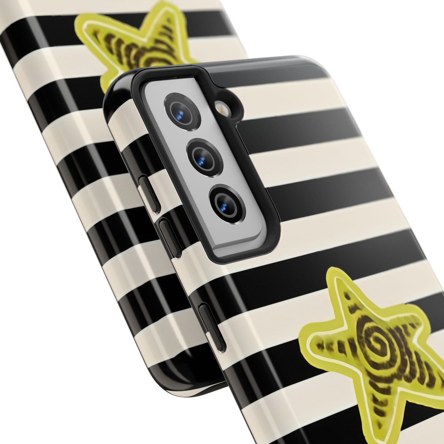 Striped Lime Star Phone Case