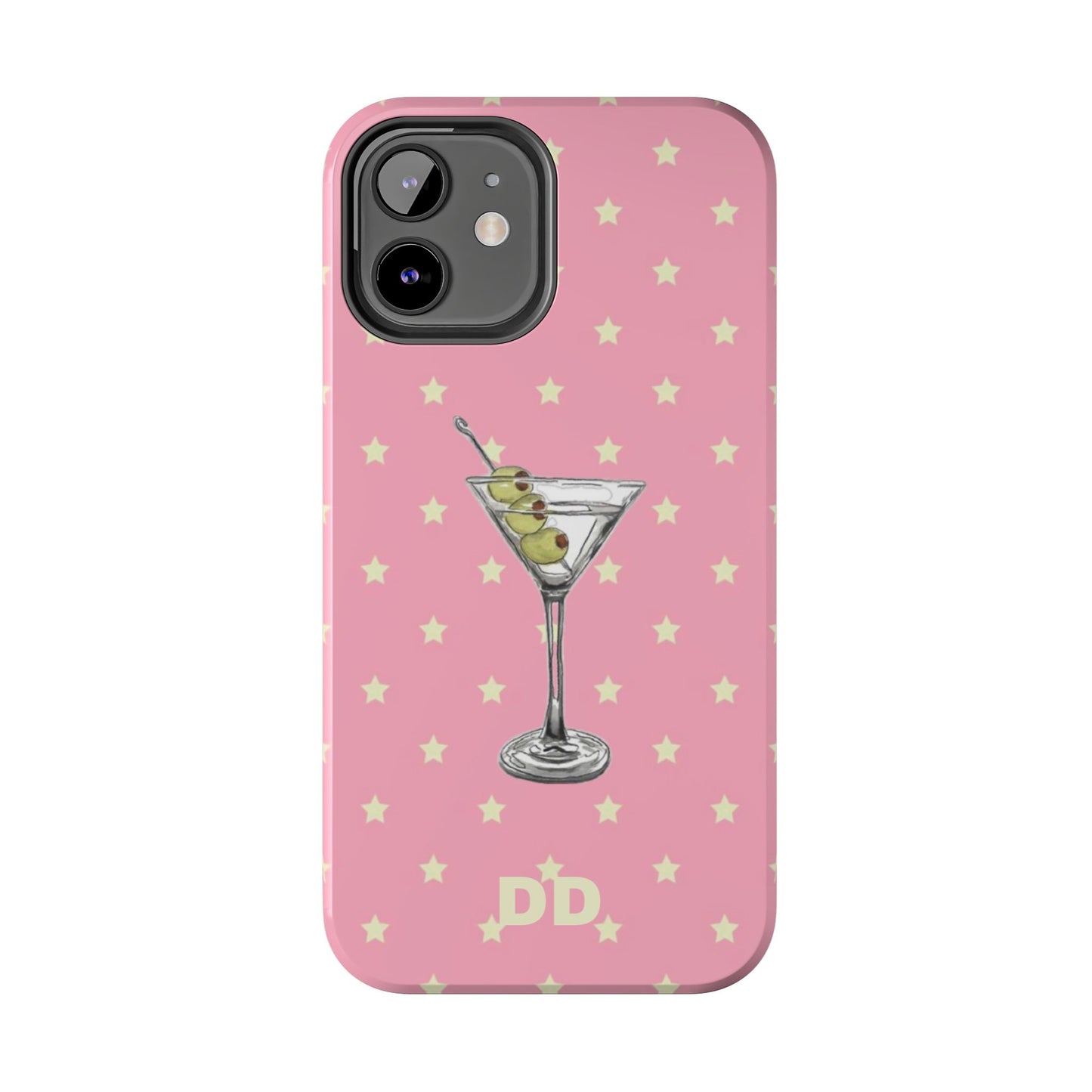 Martini Phone Case in Pink & Crème Stars