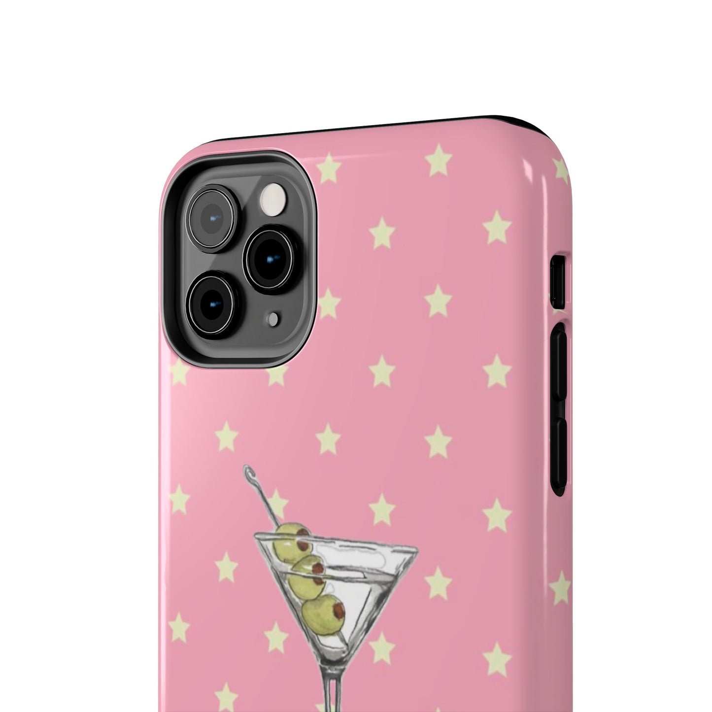 Martini Phone Case in Pink & Crème Stars