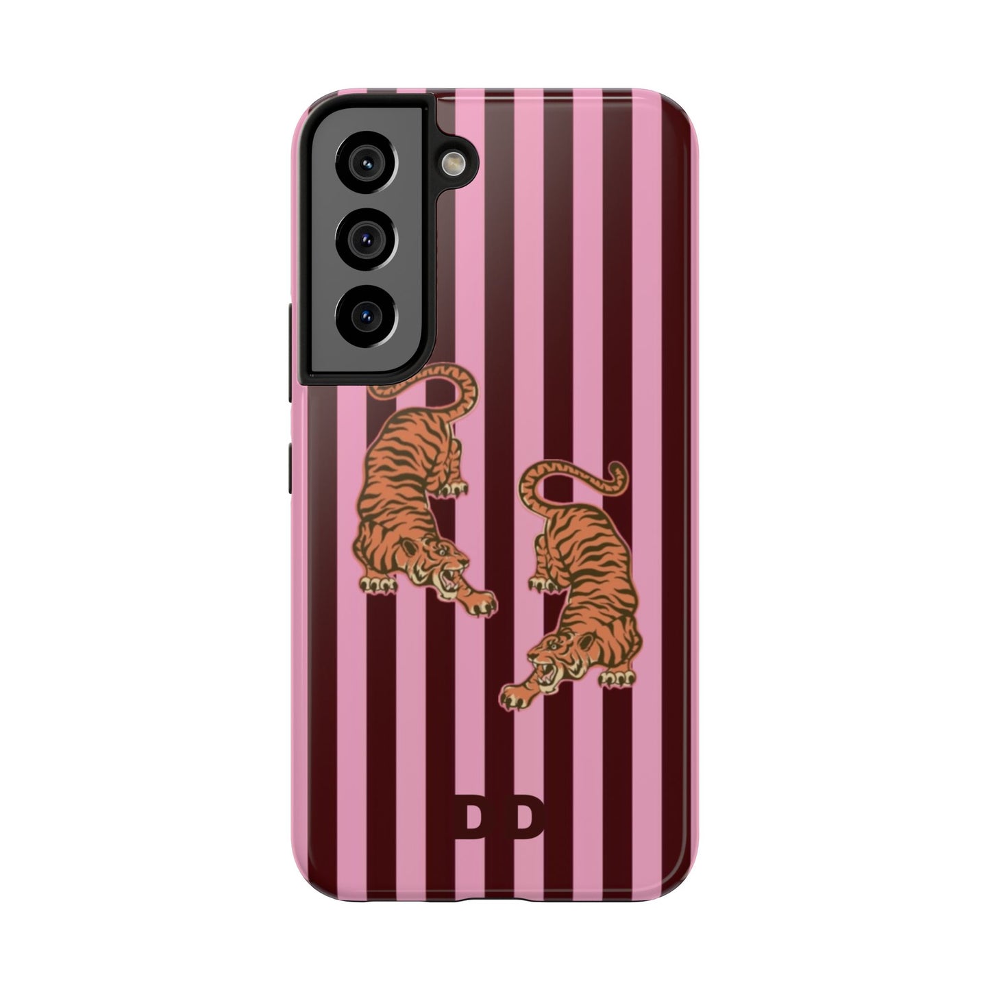 Tigress Phone Case in Burgundy & Pink