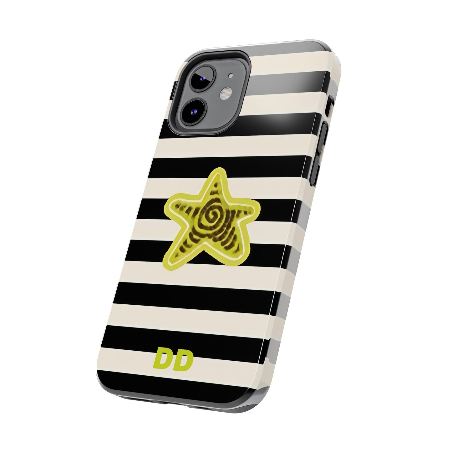 Striped Lime Star Phone Case