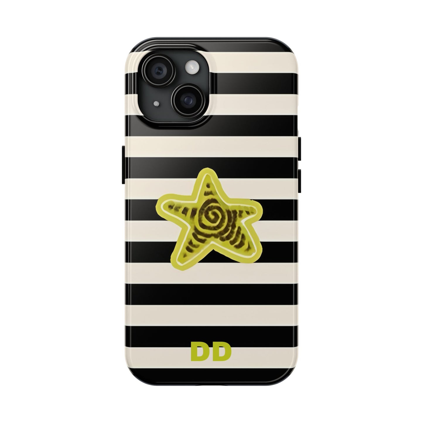 Striped Lime Star Phone Case