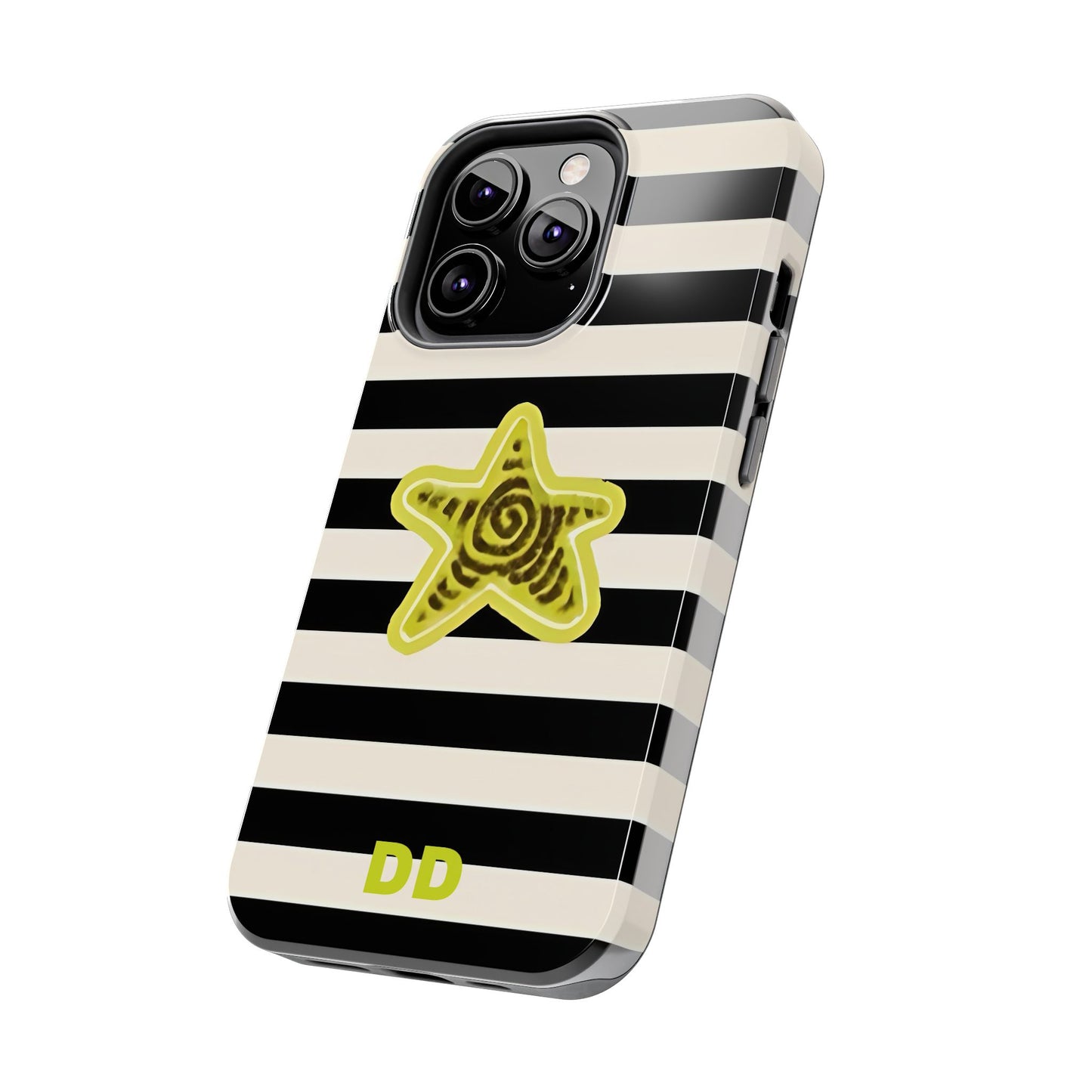 Striped Lime Star Phone Case