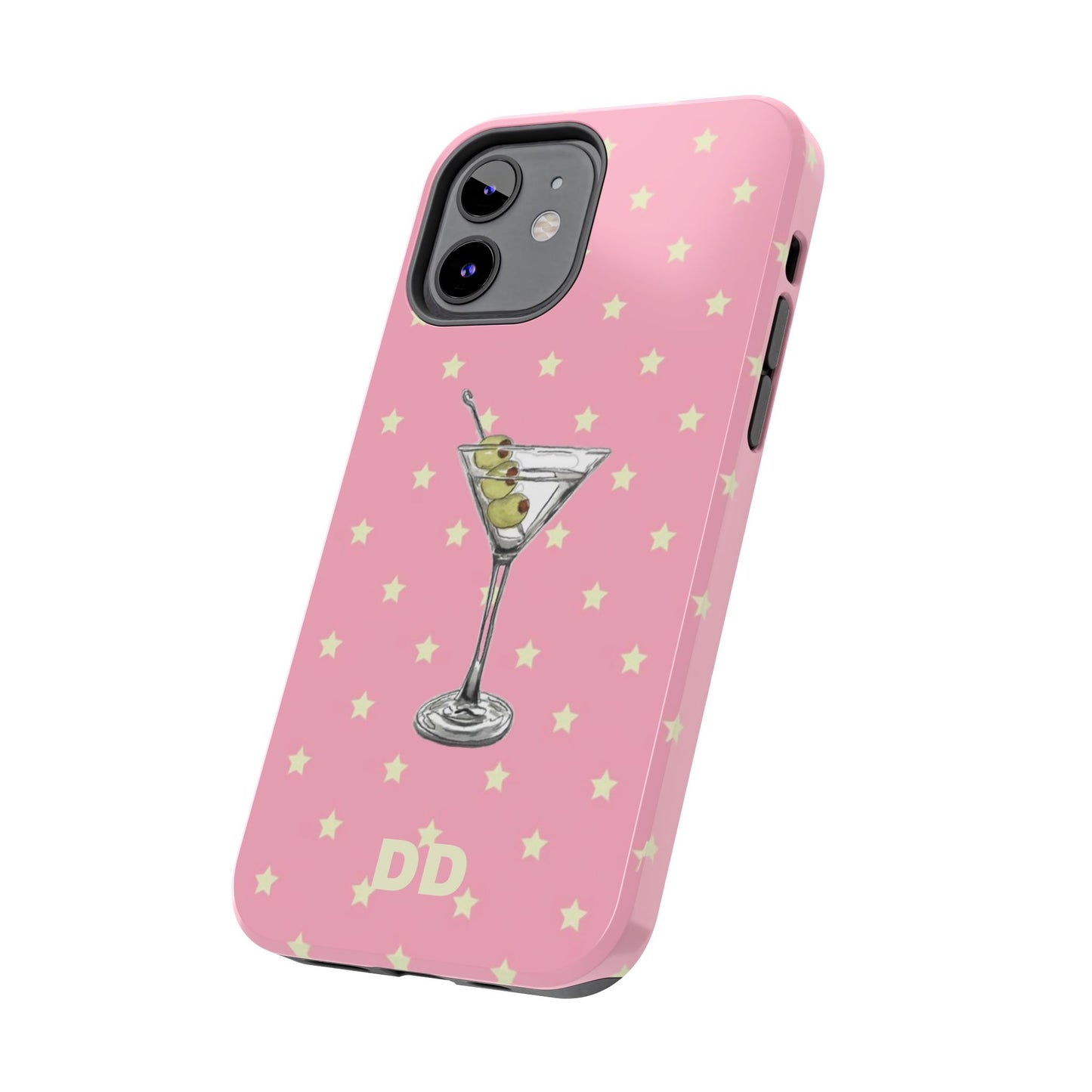 Martini Phone Case in Pink & Crème Stars