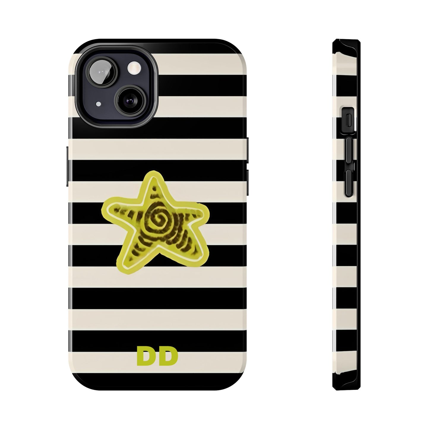 Striped Lime Star Phone Case
