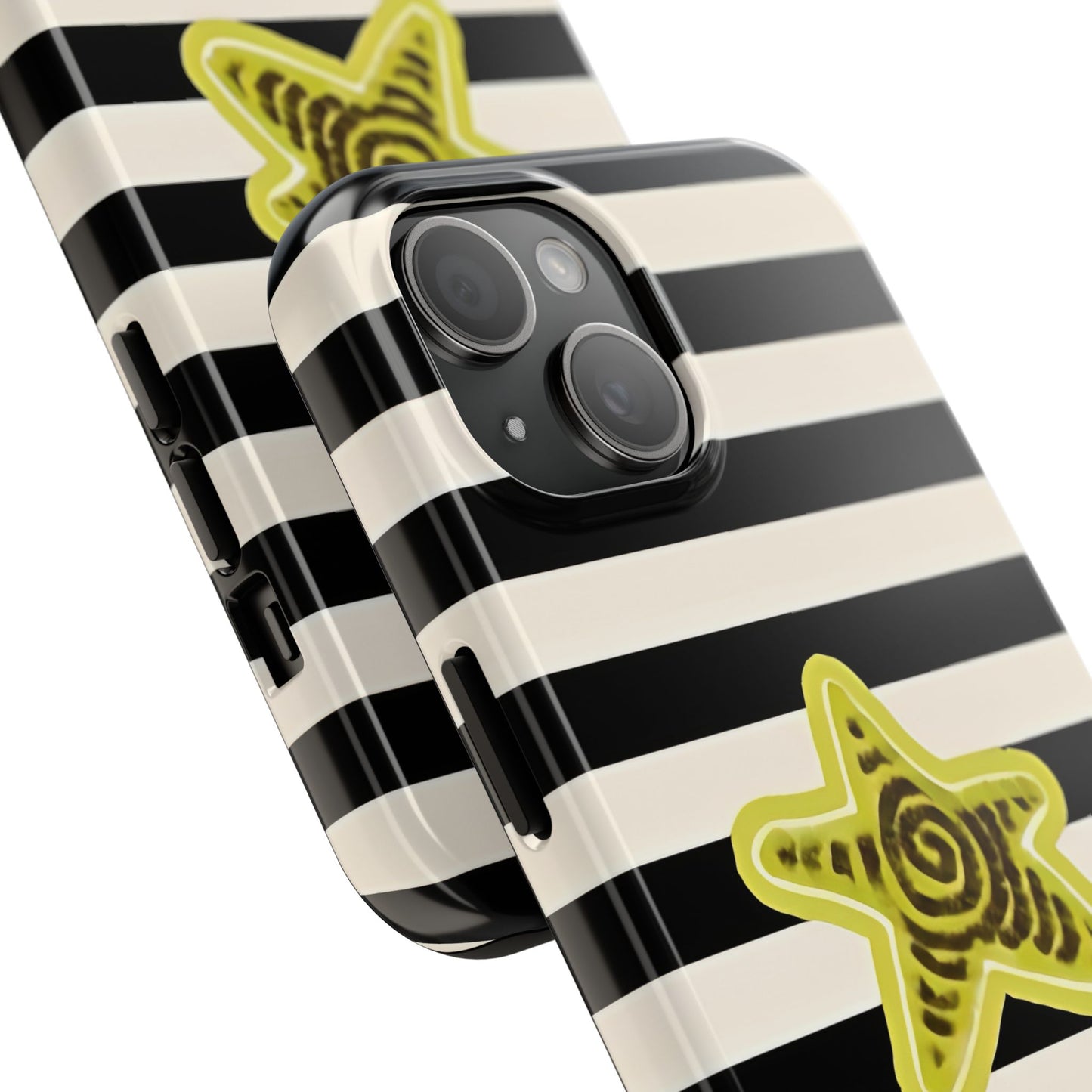 Striped Lime Star Phone Case