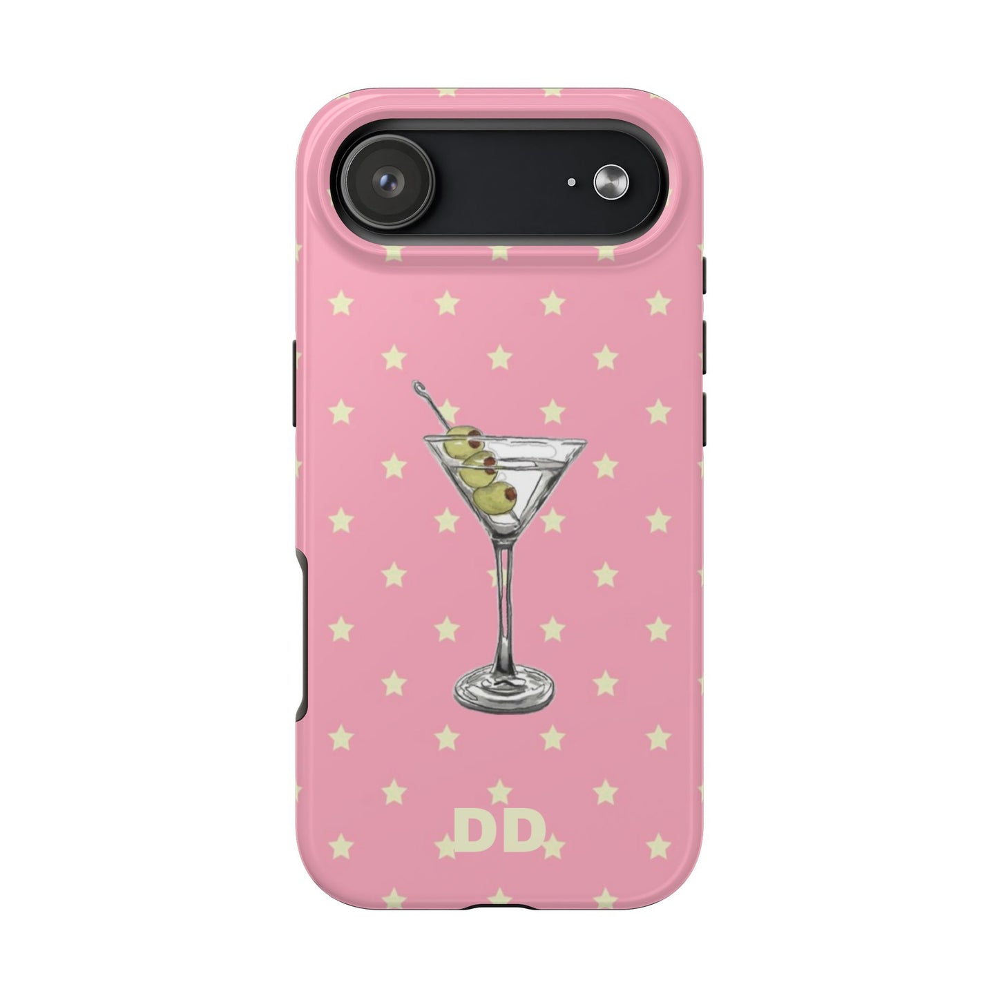Martini Phone Case in Pink & Crème Stars