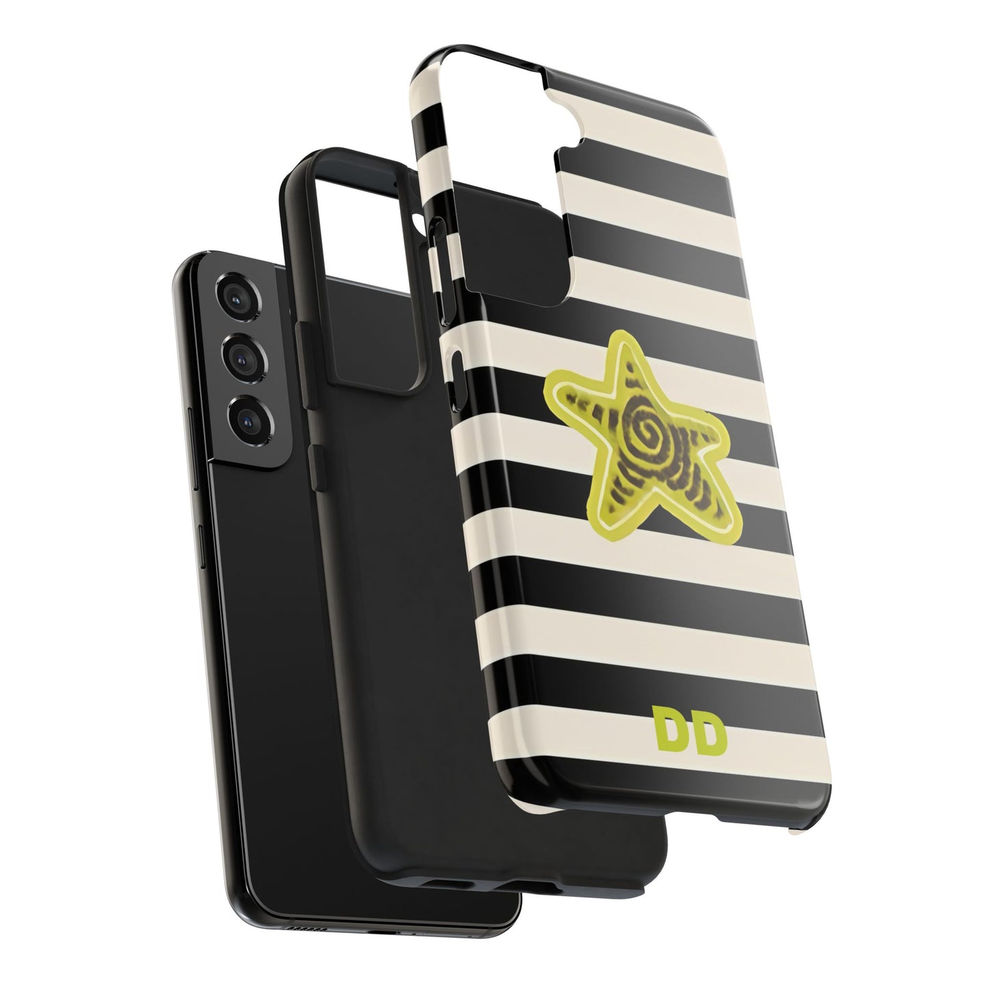 Striped Lime Star Phone Case