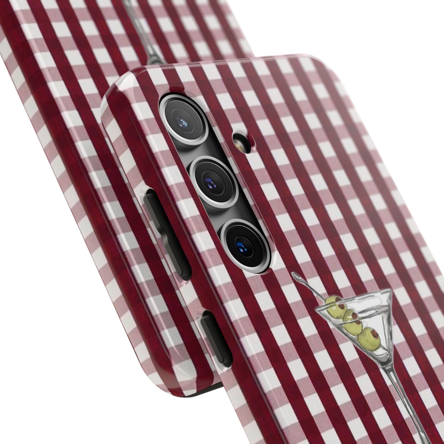 Martini Phone Case in Cherry Red Checker