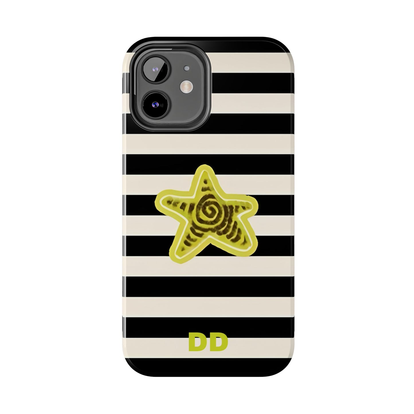 Striped Lime Star Phone Case