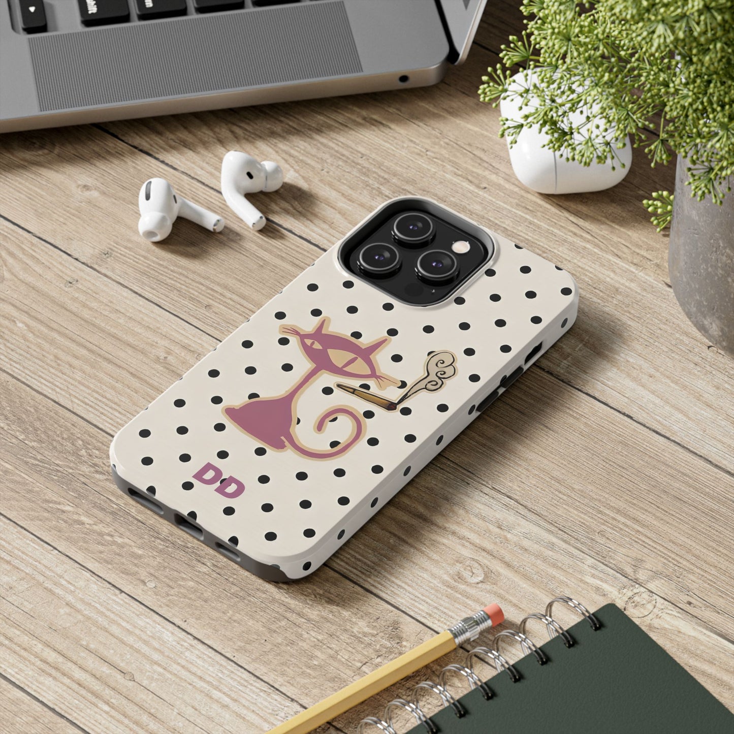 White Le Cat Phone Case