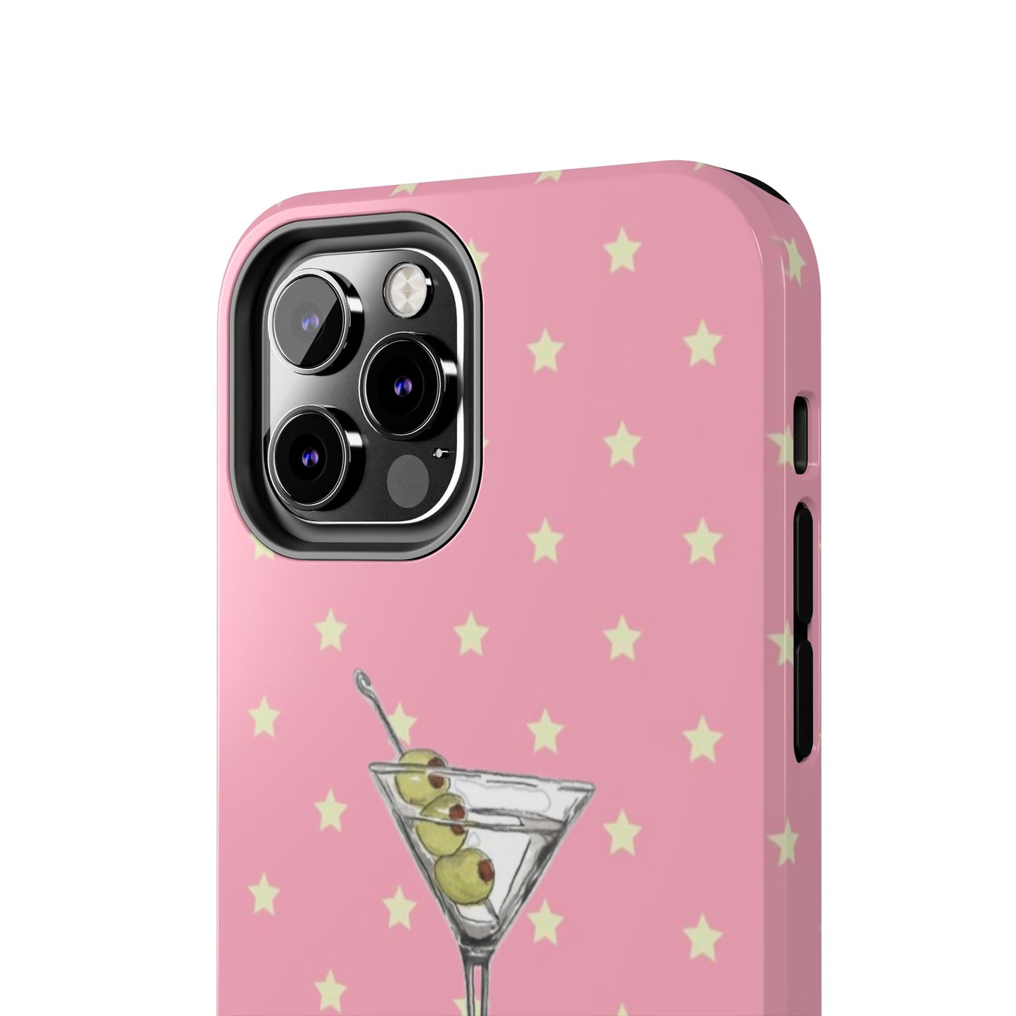 Martini Phone Case in Pink & Crème Stars