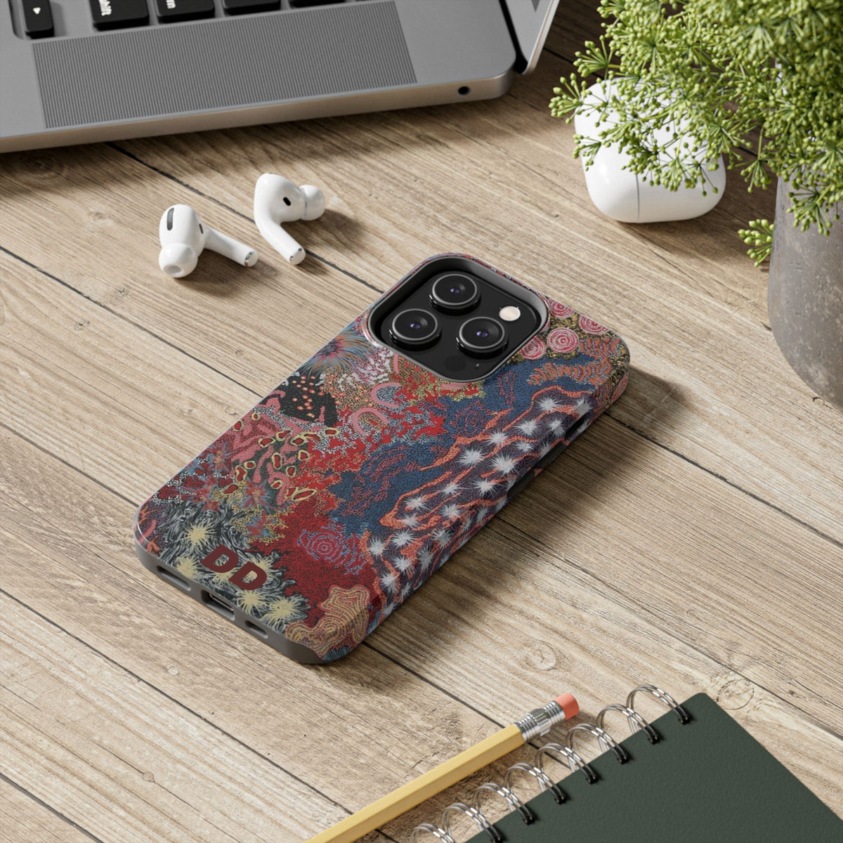 Mosaic Patchwork Phone Case — Multicolour Rainbow Geometric Mosaic Design, view 40 — MagSafe Compatible | Digital Divas