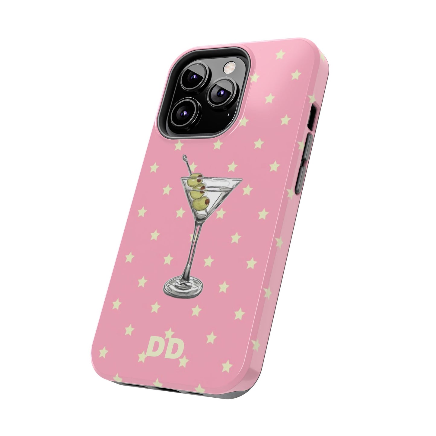 Martini Phone Case in Pink & Crème Stars